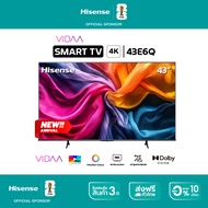 ·New 2025 Hisense Tv 43 Inch 4K Model 43E6Q 4K Ultra Hd Smart Tv Voice Control Wifi Build in Netflix