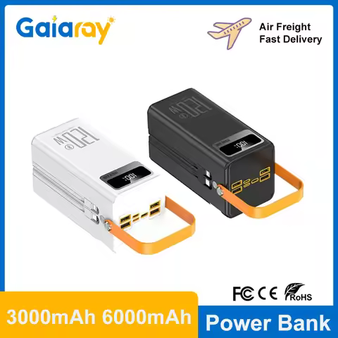 120W Fast Charging Power Bank 60000mAh Portable Power Station Outdoor Emergency Power Bank Solar Gen