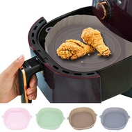 20cm Reusable Airfryer Pan Liner Accessories Silicone Air Fryers Oven Baking Tray Pizza Fried Chick