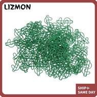 LIZMON 100 Pcs Dollar Shape Paper Clips, Green 4.5*2cm Metal Paper Clips, Novelty Prevent Slip Dolla