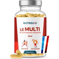NUTRI & CO Multivitamins and Minerals 25 Kinds Nutrients-Vitamin A B C D3 E K2+Contains Magnesium an