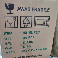 Open Produk 1 Dus Thinwall Dm 750Ml Food Container Persegi Panjang