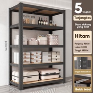 Rak Besi Susun Serbaguna 4susun 5 susun gudang rak besi Siku boltless shelves Gratis kaki karet