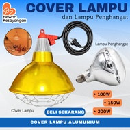 White Heater Livestock Lamp Cover Aluminum Ceramic Fitting Protects Chicks Pigs Chickens Goats Gold