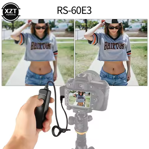 RS-60E3 DSLR Camera Remote Control Shutter Release Cord for Canon EOS 1300D 1100D 1200D 1000D 100D 3