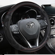 38CM PU Leather Steering Wheel Cover for Toyota Corolla Fortuner Sequoia Auris Avensis YARIS Vios Celica 86 Auto Accesso