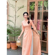 Bao HIEU Ao Dai damask ao dai with traditional pants.