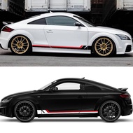 Car Door Trims Sticker Racing Stripes Waterproof Vinyl Decals Decor Accessories For Audi TT 8N MK1 M