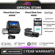 70mai Dashcam M500 A500S 1s Car Recorder 1944P Rear Cam A500 Night Vision ADAS Parking Mode App Acce