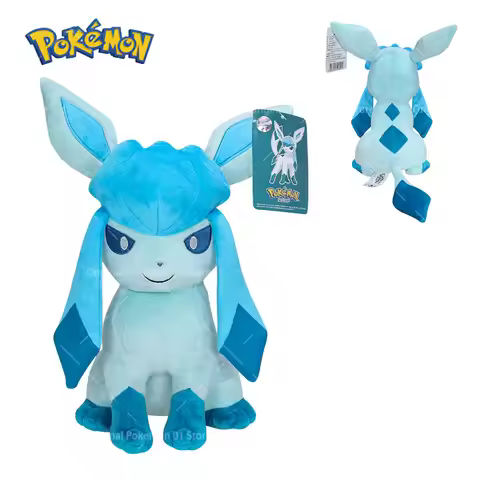 27cm Original Pokemon Plush Glaceon Soft Anime Dolls Throw Pillow Stuffed Animal Birthday Gift for K