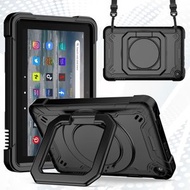 全城熱賣 - 適用於 Amazon Kindle Fire 7 2022 C款手環支架平板殼（黑色）