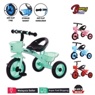 Kid Tricycle Trikes Bike Ride On Toy 3 Wheel Bell Basket 2-5 Years Old/Basikal Roda Tiga Kanak Kanak