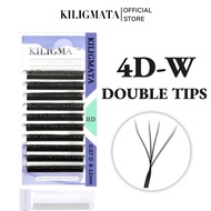 Kiligmata 8D W Lashes Double Layer 4D W Shape Lash Extensions 8-15mm Natural Soft Volume Fan Lashes 