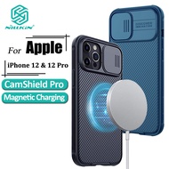 Nillkin CamShield Pro Magnetic สำหรับ iPhone 12 Pro TPU + โทรศัพท์พีซีกรณีกล้องเลื่อนปกป้องความเป็นส่วนตัวกลับ Cove (ไม่รวม Wireless Charging)