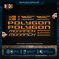 Cutting Stiker Polygon Monarch Variasi Stiker Set Decal Sepeda MTB Dewasa Gunung Striping Kalcer