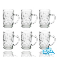 Bộ 12 Ly Quai Bia Thuỷ Tinh HF316VN / Cốc Uống Bia Quai Cầm Thuỷ Tinh 375ML