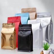 50Pcs Coffee Beans Aluminum Foil Packaging Bag with Air Valve Sealed Food Powder Tea Nuts Storage Ai