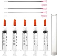 Pack of 5 5 ml Syringe Set with Blunt Needles, Luer Lock Syringes with 18G 117 mm Long Blunt Cannula