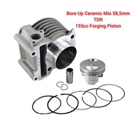 Boring Piston block set 58.5mm Bore up Mio Fino nouvo Karbu Forged Piston TDR Racing Original