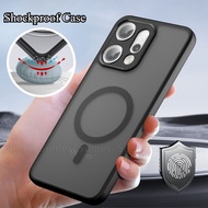 Magnetic Charge Ring Phone Case For OPPO Reno14 F Reno 14 Pro 14F 5G Good Quality Shockproof Frosted