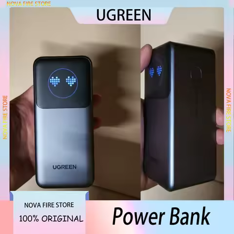 UGREEN 20000mAh Power Bank Fast Charging 165/100W with Built-in 65CM Cable Portable External Battery