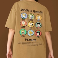 เสื้อยืดโอเวอร์ไซส์SNOOPY’s REUNION  เสื้อยืดสไตล์เกาหลี เนื้อผ้า cotton 100_ ป้าย call me again by 