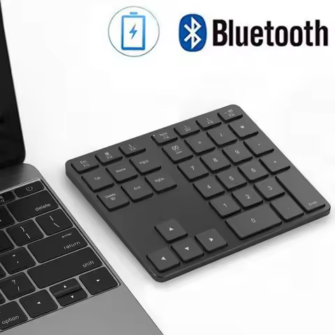 Dual Bluetooth Numeric Keypad 2.4Ghz Wireless Keyboard K35 Digital Keyboard 300mAh Rechargeable Nump