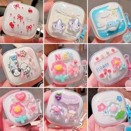 Cute 3D Cartoon Transparent Soft Case For Redmi Buds 6 Play or Redmi Buds SE Earphone Accessories Pr