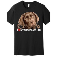 I Love My Chocolate Lab Premium T-Shirt 561868 funny Men'S Short Sleeve Graphic T-shirt Collection b