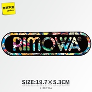 *** Ready Stock RIMOWA Black Logo Sticker Suitcase Notebook Guitar Suitcase Trolley Case Waterproof Sticker Customization