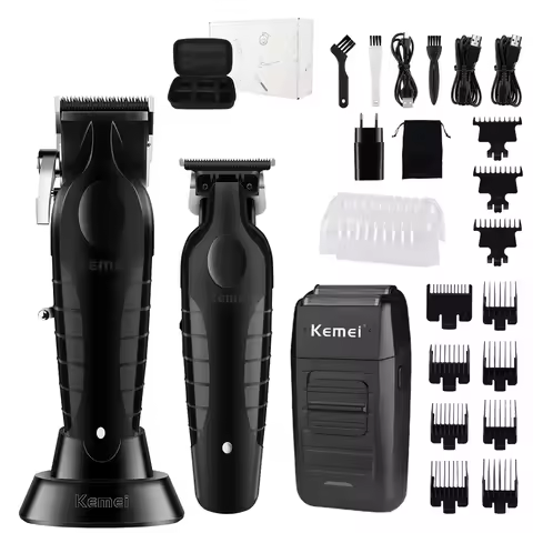 Kemei KM-2296 KM-2299 KM-1102 Hair Clipper Kit Men's Electric Shaver Hair Trimmer Machine Profession