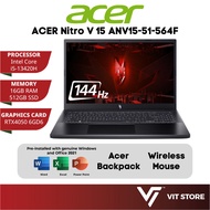 ACER Nitro V 15 ANV15-51-564F Intel i5-13420H RTX4050 6GD6 16GB DDR5 512GB SSD 15.6" 144Hz FHD W11 2