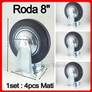 8" Trolley Wheels 1set (4pcs Dead) 8 inch Rubber Wheels 8 inch display case Trolley