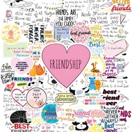 100PCS Vintage Heart Design with Inspirational Friendship Quotes, Perfect for Scrapbooking and DIY P