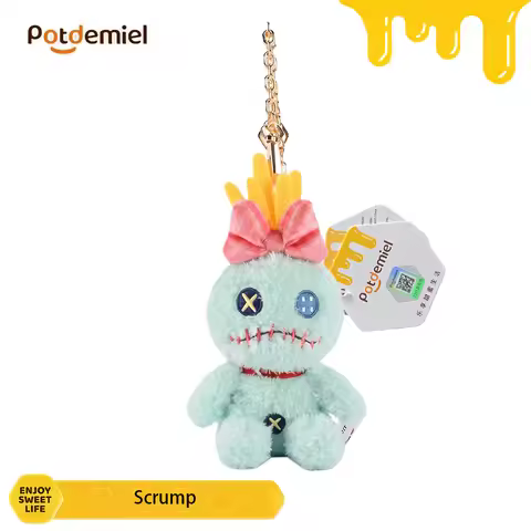Potdemiel Lilo Stitch Scrump Sitting Bow Stuffed Purse Ornament for Shoulder Bag Lovely Soft Fluffy 