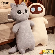 Cartoon cute cat long pillow plush toy Soft material accompanying doll sleeping leg pillow bedside c