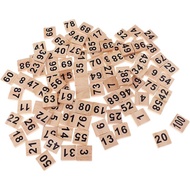 100pcs 1-100 Wooden Number Tiles Number Cube Blocks for Wedding Party Decoration