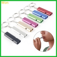 Won Aluminum Alloy Emergency Survival Whistle Survival Safety Whistle Emergency Keychains Whistle Hi