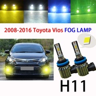 For TOYOTA Vios 2009-2018 FOG LAMP LED BULB Ice blue White Yellow Lampu Spotlight Sport Light Mentol