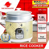 MICROMATIC Stainless Rice Cooker 620W 1.8L 10 CUPS MR-10M •BUILDMATE•