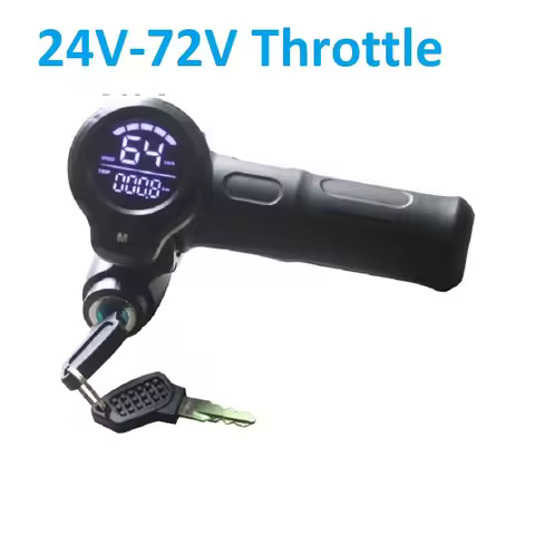 24V/36V/48V/60V/72V Throttle Twist Handle with Speed Display Throttle For Electric Scooter E-Bike Ro