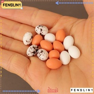 FENGLIN 1Set Cute Chicks Eggs, Mini 4 Styles Simulated Eggs,  Family Eggs Miniature Decorations