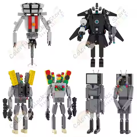 Titan Monitor Man Titan TV Man Titan Signal Man TV Woman Skibidi Toilet Characters Building Blocks G