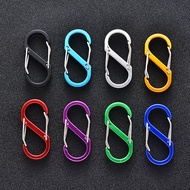 Anti-theft Carabiner with Lock Mini Hook Keychain Outdoor Camping Climbing Hook Clip Backpack Buckle Aluminum Alloy Type S Carabiner Survival Tool