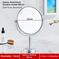 Expandable No-Drill Foldable Amplifying Bathroom Makeup Mirror