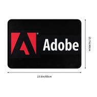 New Style Adobe Logo Bathroom Flannel Floor Mat Toilet Toilet Anti-slip Foot Mat Coffee Table Door A