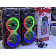 KIMISO QS-84 8INCH DOUBLE REACHARGEBALE SPEAKER WITH MICROOHONE