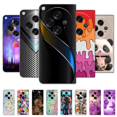 Case For Oppo Find N3 N5 N2 N Transparent Hard PC Folding Luxury Painted For Oneplus Open 2 Open2 Cl