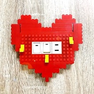 積木收納愛心造型組合包 相容樂高LEGO 可愛禮物