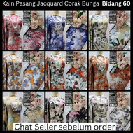 Kain Pasang Jacquard Corak Bunga Bidang 60/Kain Jacquard Premium/Kain Pasang Terkini/Kain Pasang Seragam/Kain Murah
